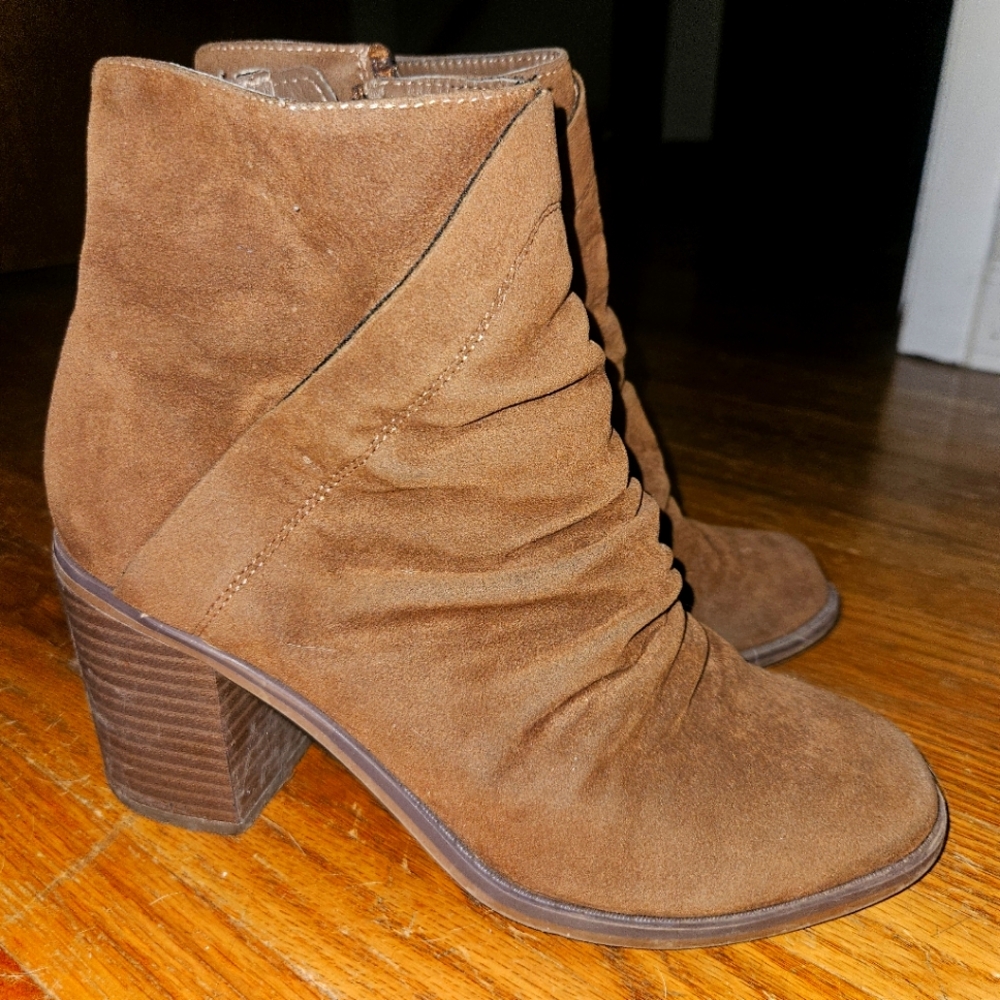 Brown Suede Ankle Boots Size 7